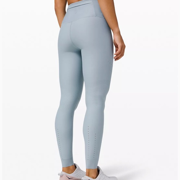 NWT Lululemon Blue Cast Zoned In Tight 27” Size 10 - Picture 2 of 7